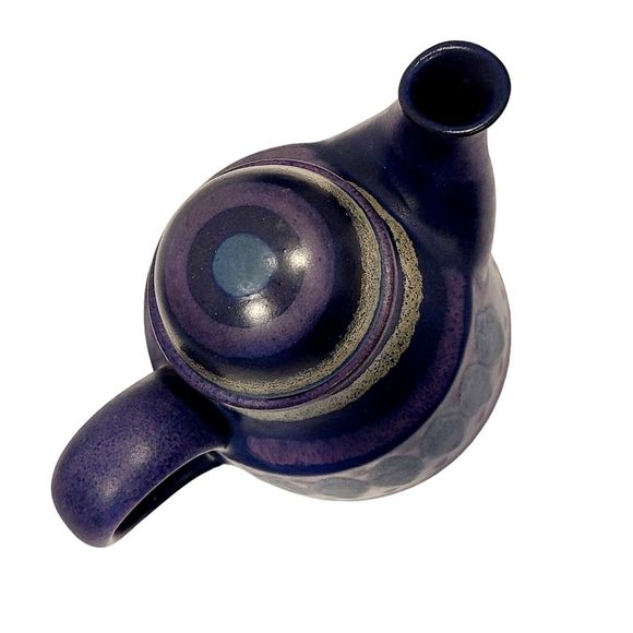 KMK‎ Kupfermuhle Keramics Art Pottery Viola Teapot Purple MCM Mid-century Modern - Picture 3 of 9